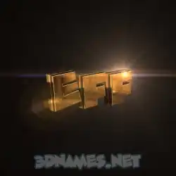 eff in Golden Sparkle style - 3D name wallpaper