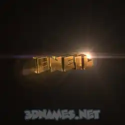 eneil in Golden Sparkle style - 3D name wallpaper