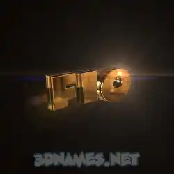 fio in Golden Sparkle style - 3D name wallpaper