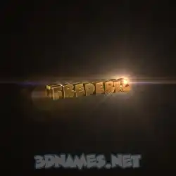 frederic in Golden Sparkle style - 3D name wallpaper