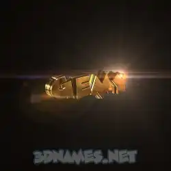 gemy in Golden Sparkle style - 3D name wallpaper