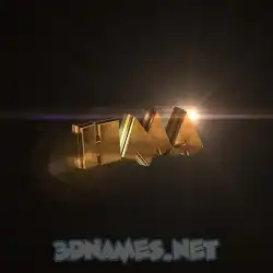 hma in Golden Sparkle style - 3D name wallpaper