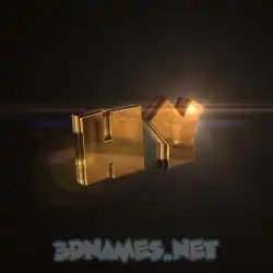 hy in Golden Sparkle style - 3D name wallpaper