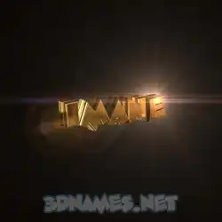 imane in Golden Sparkle style - 3D name wallpaper
