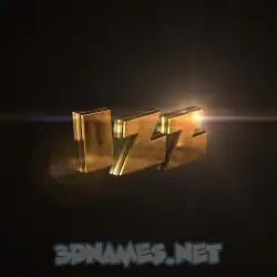 izz in Golden Sparkle style - 3D name wallpaper