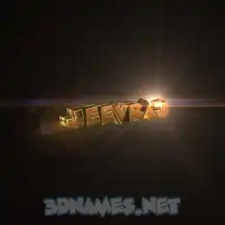 jeevraj in Golden Sparkle style - 3D name wallpaper