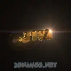 jiva in Golden Sparkle style - 3D name wallpaper