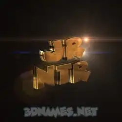 jr ntr in Golden Sparkle style - 3D name wallpaper
