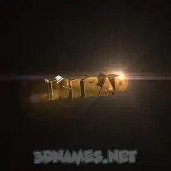 kirad in Golden Sparkle style - 3D name wallpaper