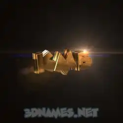 kmb in Golden Sparkle style - 3D name wallpaper