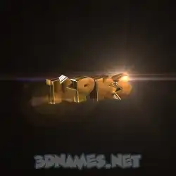kpks in Golden Sparkle style - 3D name wallpaper