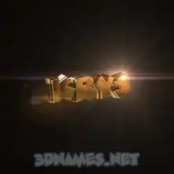 krys in Golden Sparkle style - 3D name wallpaper