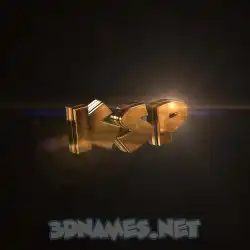 ksp in Golden Sparkle style - 3D name wallpaper