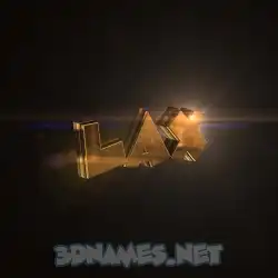 lax in Golden Sparkle style - 3D name wallpaper