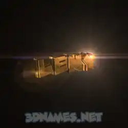leny in Golden Sparkle style - 3D name wallpaper