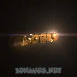 loris in Golden Sparkle style - 3D name wallpaper