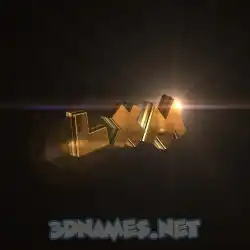 lxm in Golden Sparkle style - 3D name wallpaper