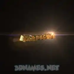 magdeline in Golden Sparkle style - 3D name wallpaper