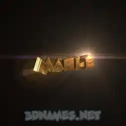 mahle in Golden Sparkle style - 3D name wallpaper