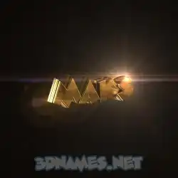 maks in Golden Sparkle style - 3D name wallpaper