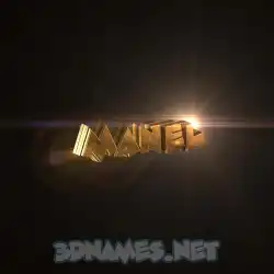manel in Golden Sparkle style - 3D name wallpaper