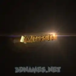 manizheh in Golden Sparkle style - 3D name wallpaper