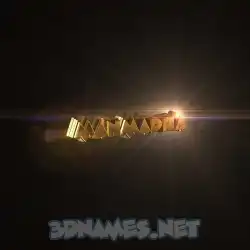 manmadha in Golden Sparkle style - 3D name wallpaper