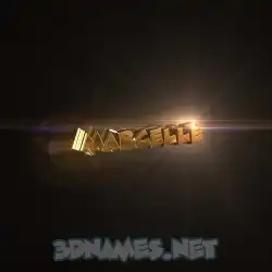 marcelle in Golden Sparkle style - 3D name wallpaper