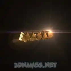 masad in Golden Sparkle style - 3D name wallpaper