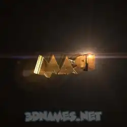 masi in Golden Sparkle style - 3D name wallpaper