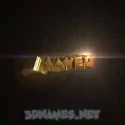 mayeu in Golden Sparkle style - 3D name wallpaper