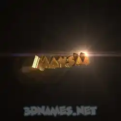 maysaa in Golden Sparkle style - 3D name wallpaper