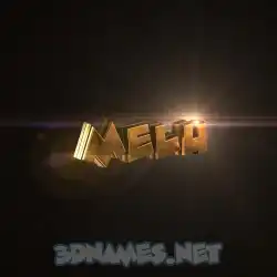 melu in Golden Sparkle style - 3D name wallpaper