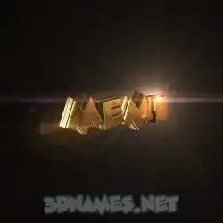 memi in Golden Sparkle style - 3D name wallpaper