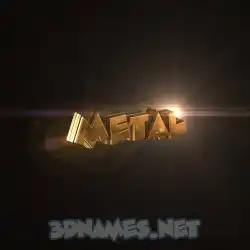 metal in Golden Sparkle style - 3D name wallpaper