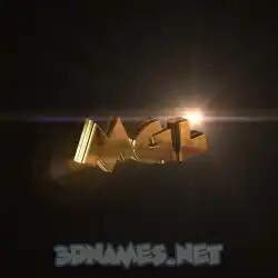 mgl in Golden Sparkle style - 3D name wallpaper