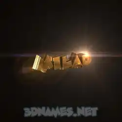 milad in Golden Sparkle style - 3D name wallpaper