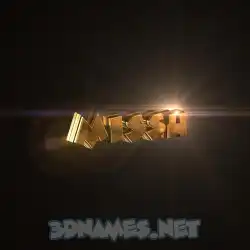 missu in Golden Sparkle style - 3D name wallpaper