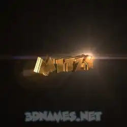 mitzy in Golden Sparkle style - 3D name wallpaper