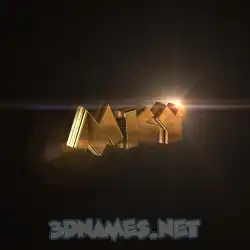 mky in Golden Sparkle style - 3D name wallpaper
