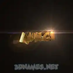 mnci in Golden Sparkle style - 3D name wallpaper