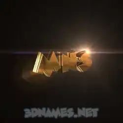 mns in Golden Sparkle style - 3D name wallpaper
