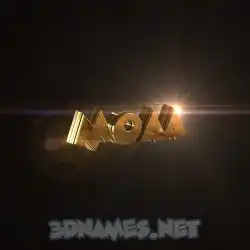 moaa in Golden Sparkle style - 3D name wallpaper