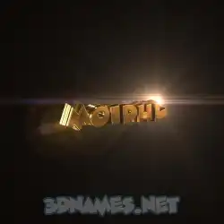 moidul in Golden Sparkle style - 3D name wallpaper