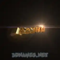 mojnu in Golden Sparkle style - 3D name wallpaper