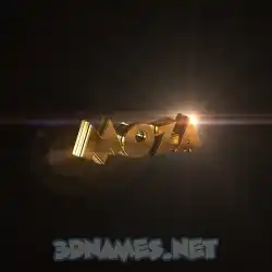 moza in Golden Sparkle style - 3D name wallpaper