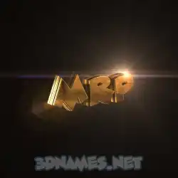 mrp in Golden Sparkle style - 3D name wallpaper