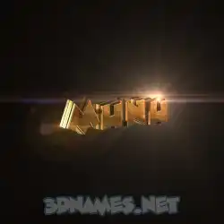 munu in Golden Sparkle style - 3D name wallpaper