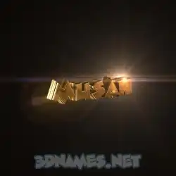 musah in Golden Sparkle style - 3D name wallpaper