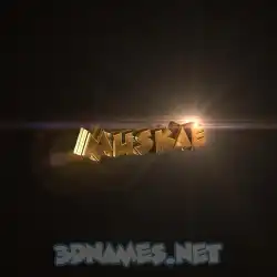 muskae in Golden Sparkle style - 3D name wallpaper